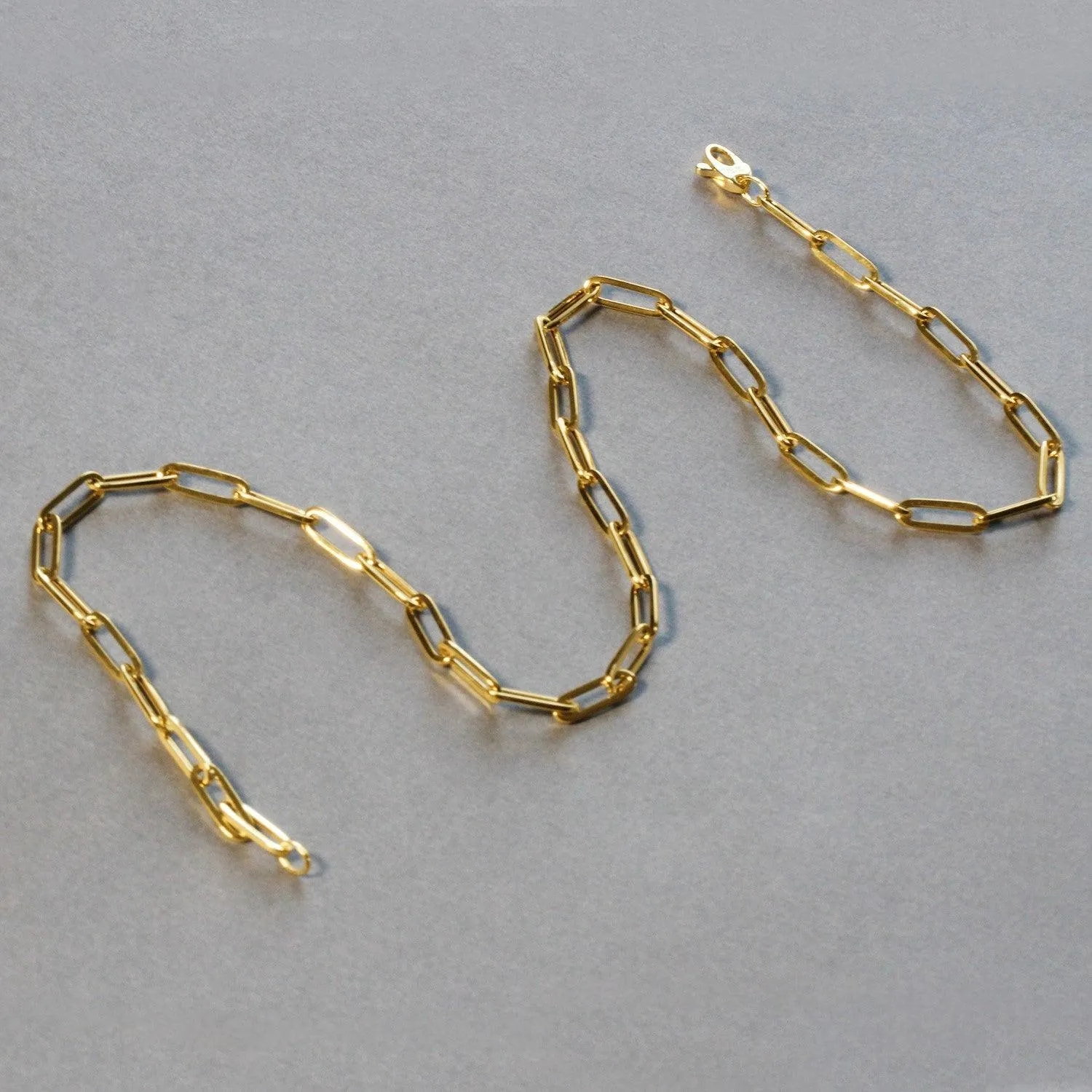 10K Yellow Gold Lite Paperclip Chain (4.2mm)