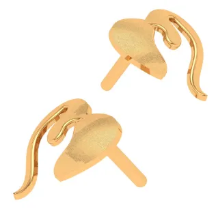 14k Gold Earring With Modern Design