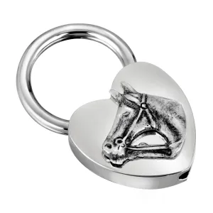 1928 Jewelry&reg; Silver Tone Heart Shaped Key Fob With Horse Head