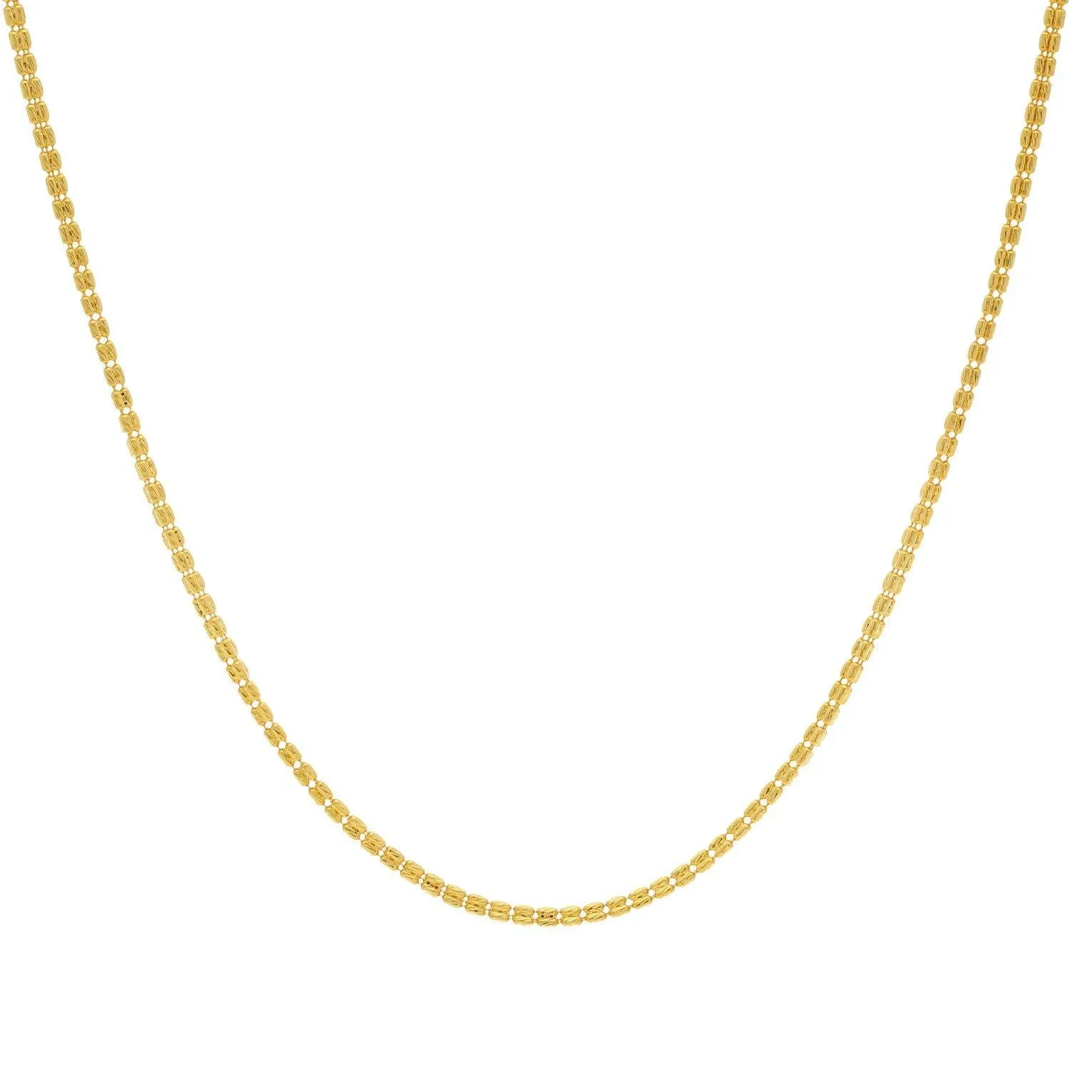 22K Yellow Gold Fancy Chain, Length 20 inches