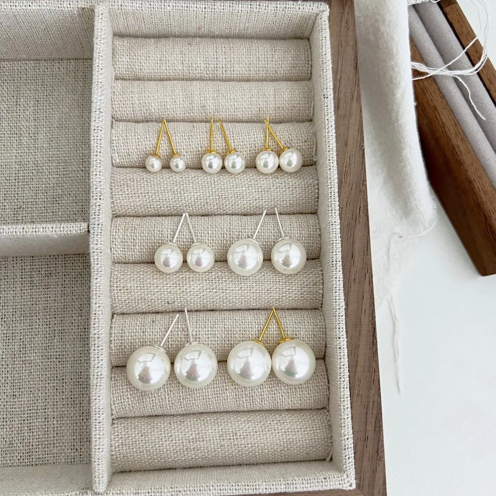 8mm/10mm/12mm Classic Pearl Studs Earrings