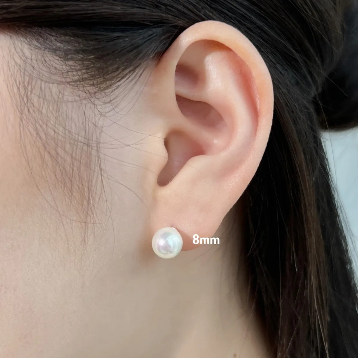 8mm/10mm/12mm Classic Pearl Studs Earrings