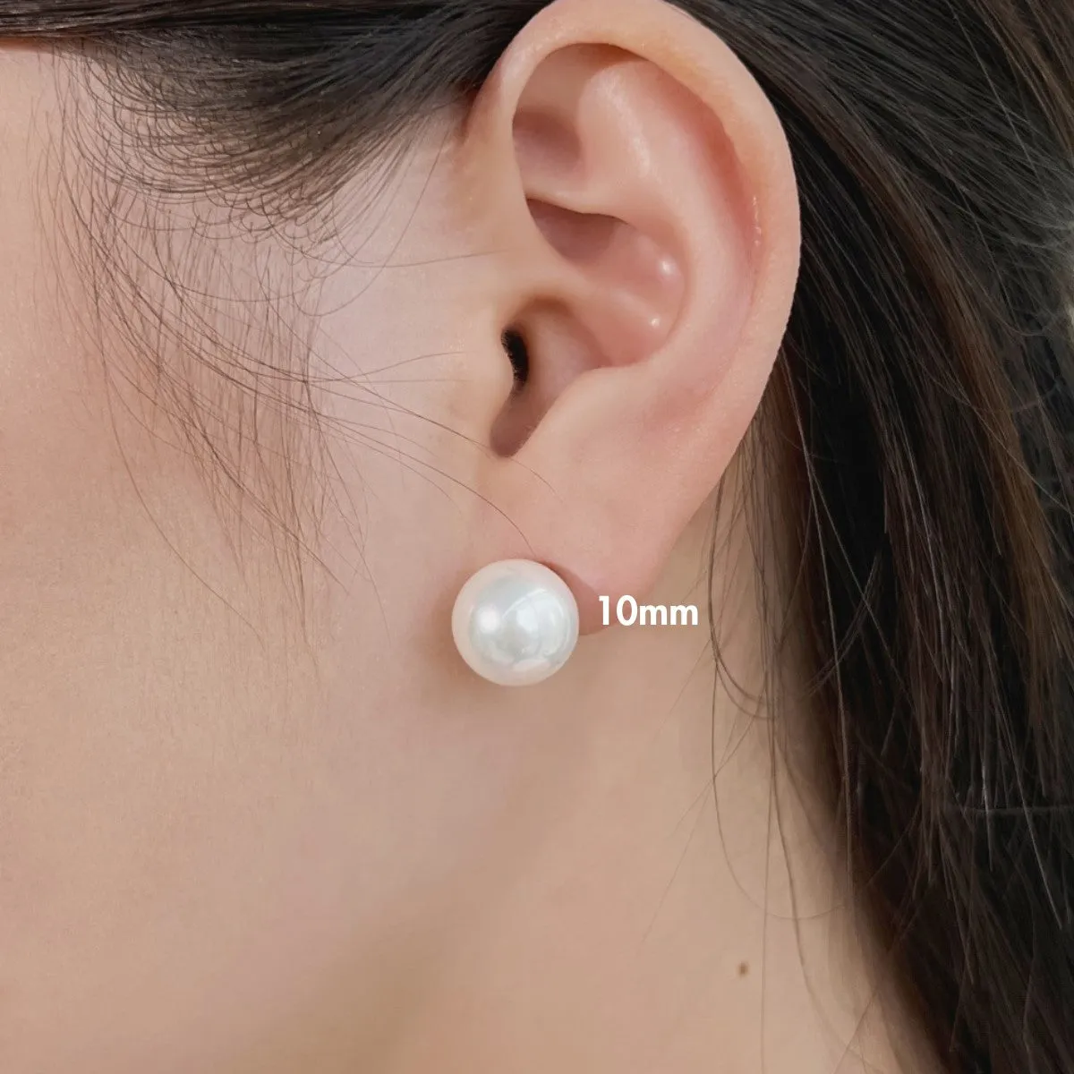 8mm/10mm/12mm Classic Pearl Studs Earrings