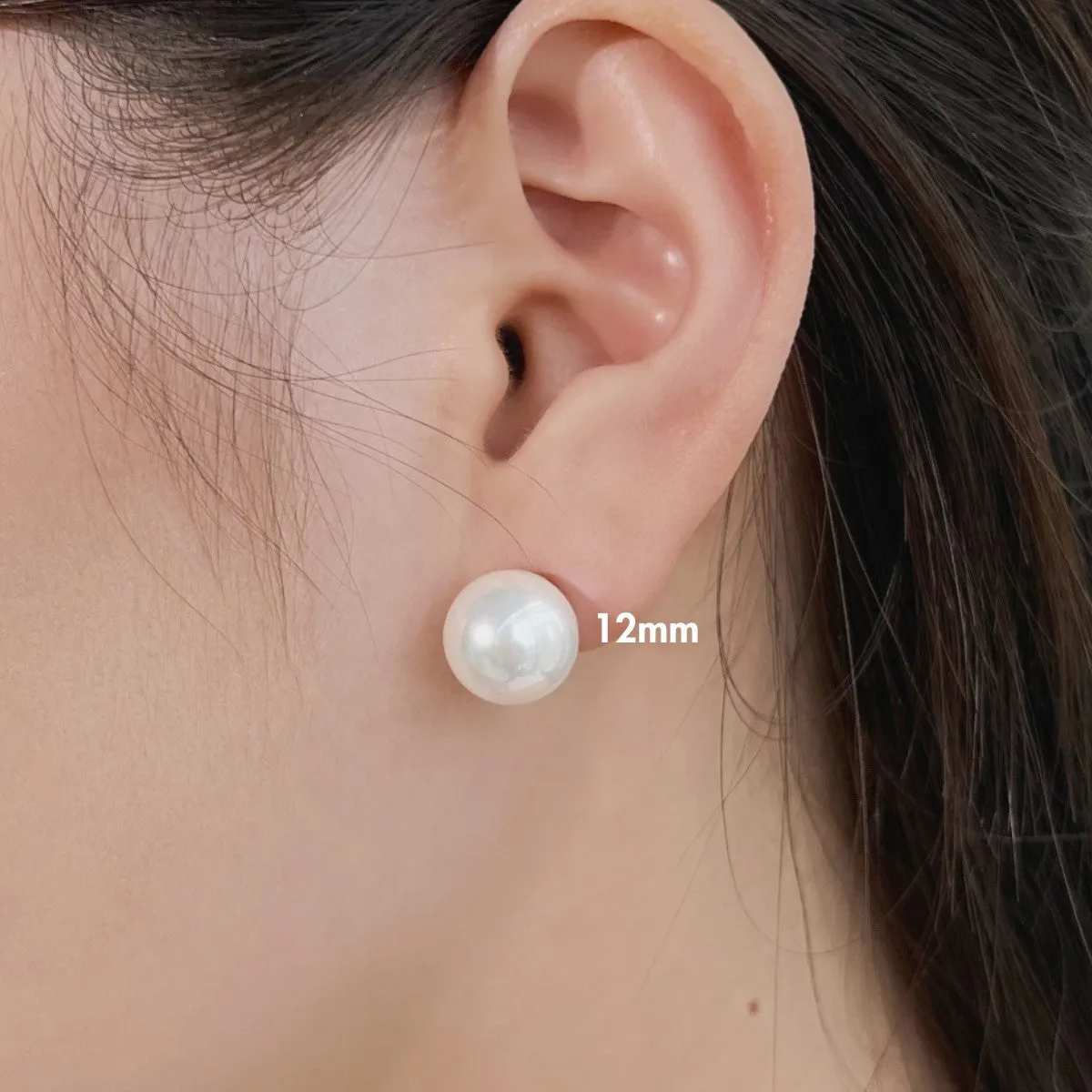 8mm/10mm/12mm Classic Pearl Studs Earrings