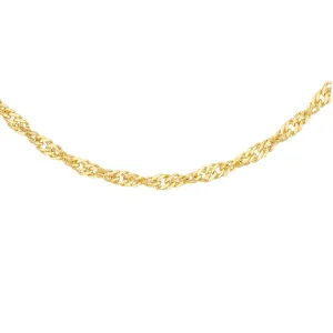 9K Yellow Gold 30 Diamond Cut Twist Curb Chain /18’’