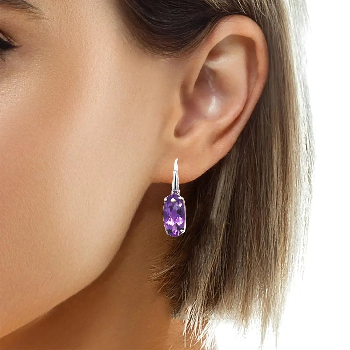 Amethyst Sterling Silver Earrings