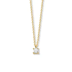 April Birthstone Necklace 14K Yellow Gold