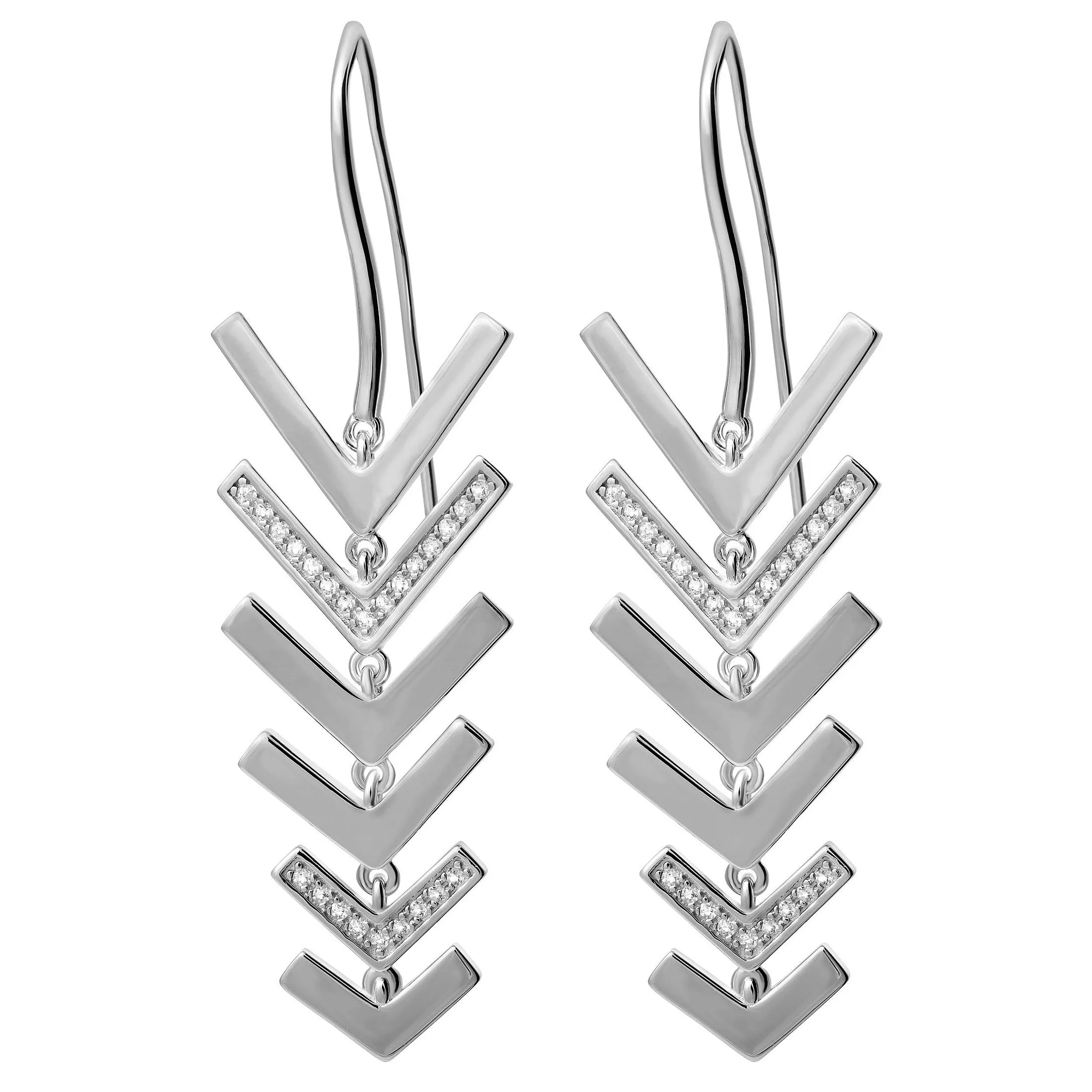 Art Deco Arrow Drop Earrings