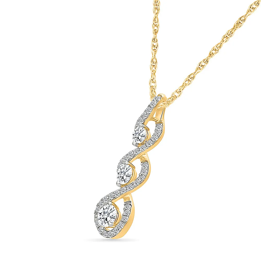 Aspiration Gold & Diamond Pendant