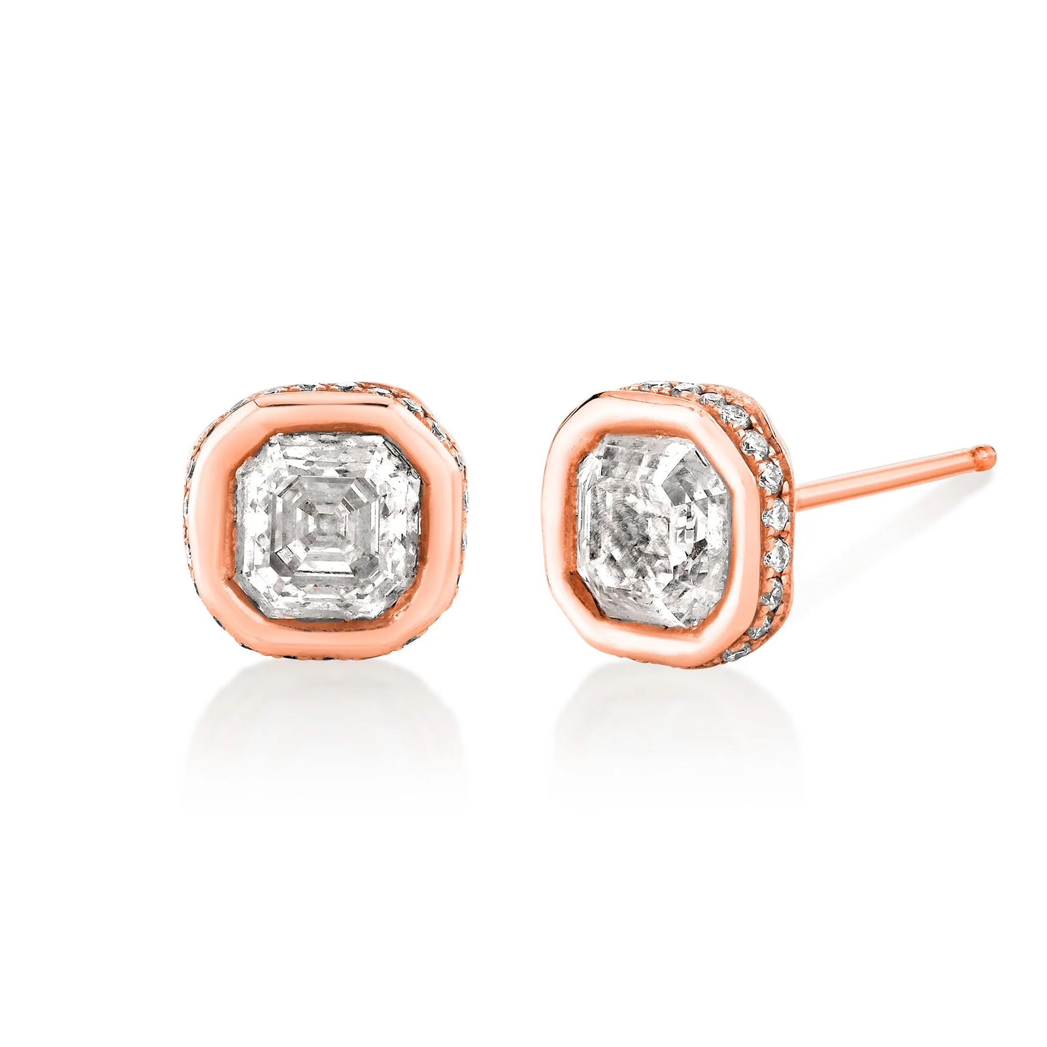 Asscher Diamond River Studs | Ready to Ship