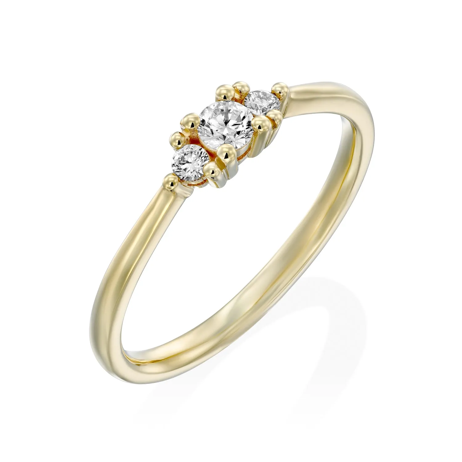 Audrey Gold Ring 3mm Diamond