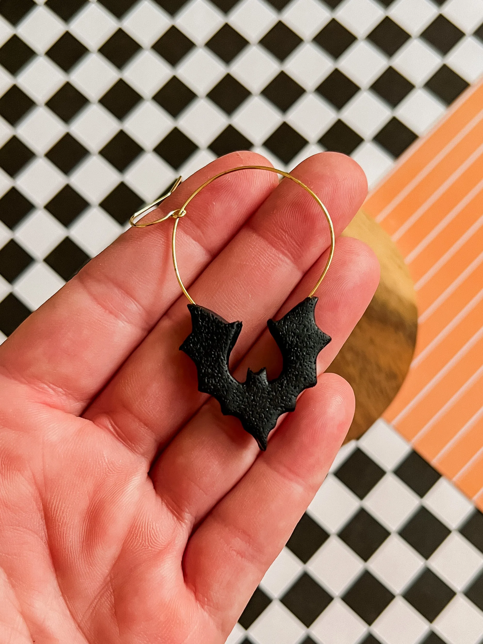 Babette the Bat | Clay Earrings