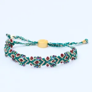 Bali Friendship Lei Bracelet - Peacock Teal