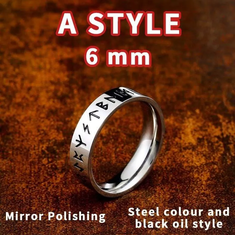 BEIER Width 8mm Fashion Viking Rune Ring Simple Wedding Jewelry for man women Lover gift Retro Style Dropshipping BR-R105