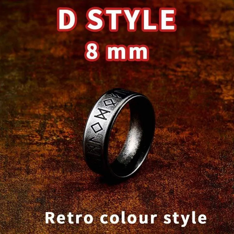 BEIER Width 8mm Fashion Viking Rune Ring Simple Wedding Jewelry for man women Lover gift Retro Style Dropshipping BR-R105