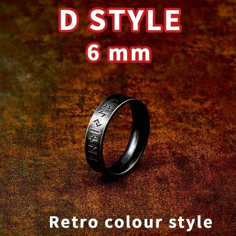 BEIER Width 8mm Fashion Viking Rune Ring Simple Wedding Jewelry for man women Lover gift Retro Style Dropshipping BR-R105