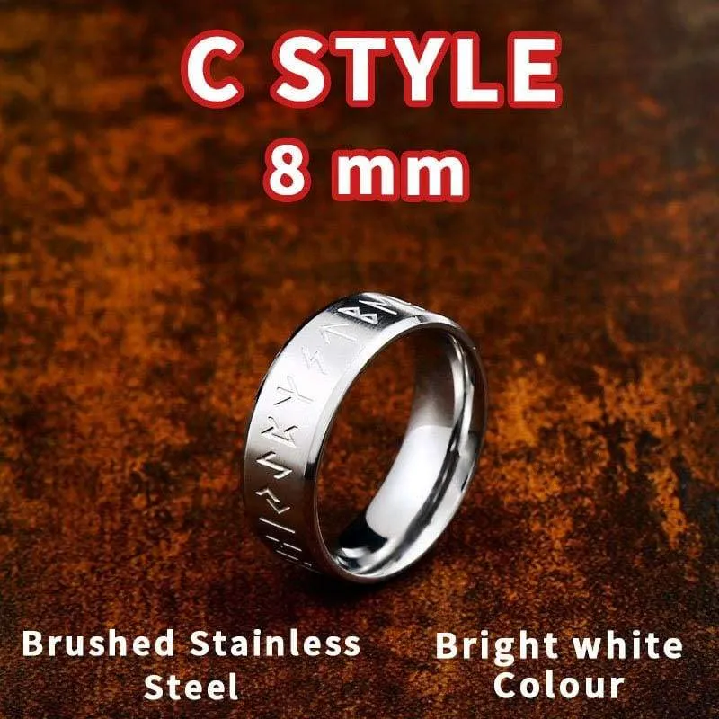 BEIER Width 8mm Fashion Viking Rune Ring Simple Wedding Jewelry for man women Lover gift Retro Style Dropshipping BR-R105