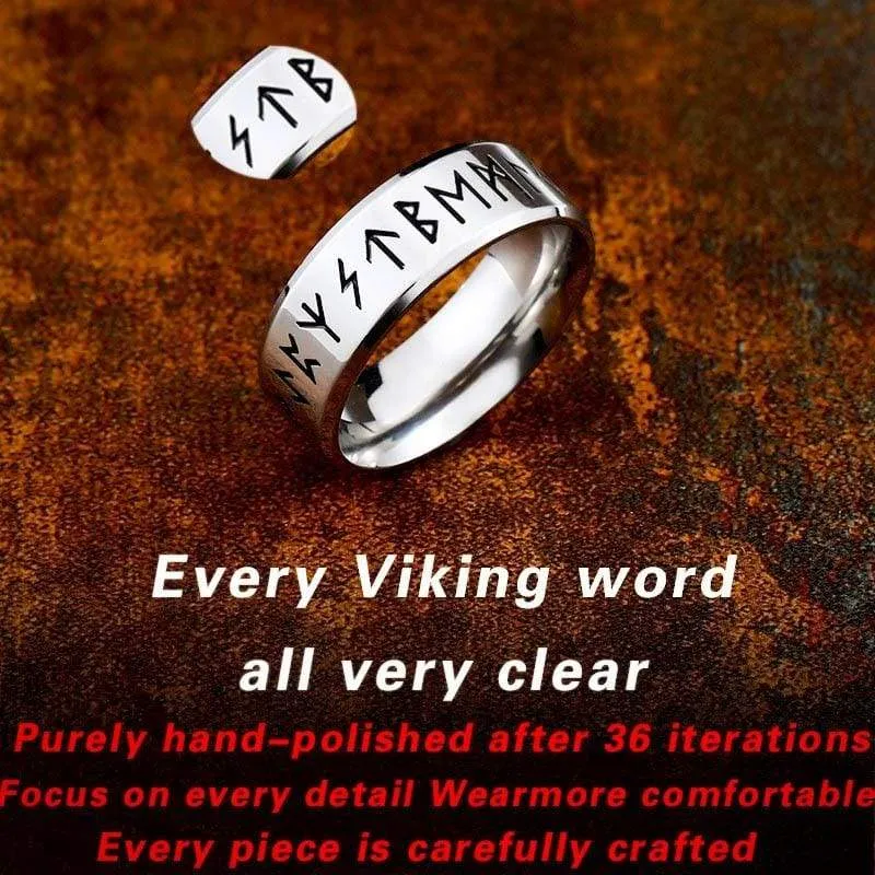 BEIER Width 8mm Fashion Viking Rune Ring Simple Wedding Jewelry for man women Lover gift Retro Style Dropshipping BR-R105