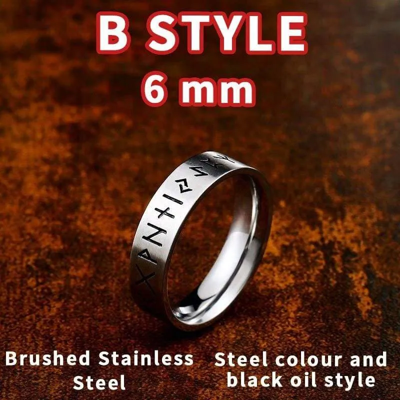 BEIER Width 8mm Fashion Viking Rune Ring Simple Wedding Jewelry for man women Lover gift Retro Style Dropshipping BR-R105