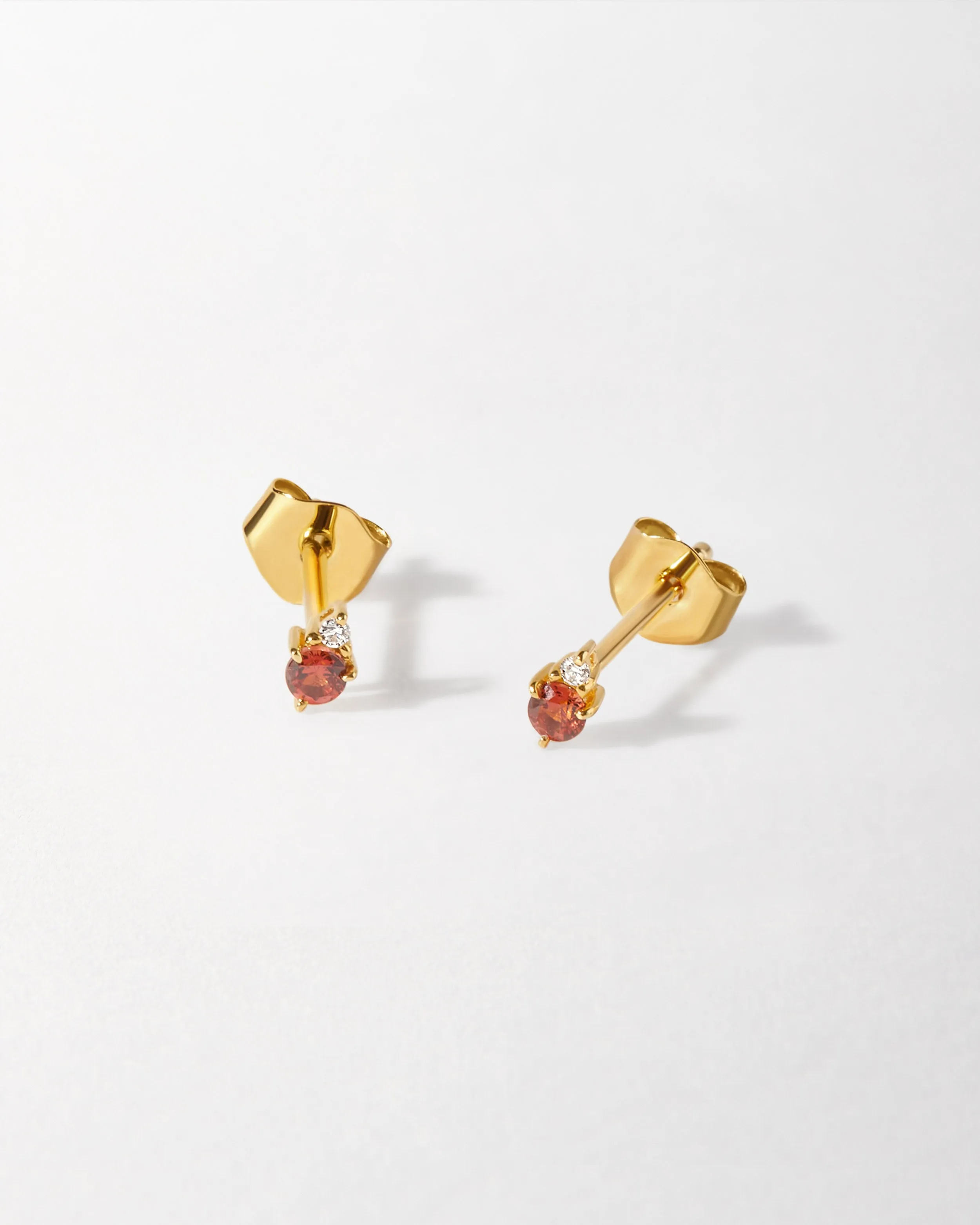 Birthstone Diamond Stud Earrings