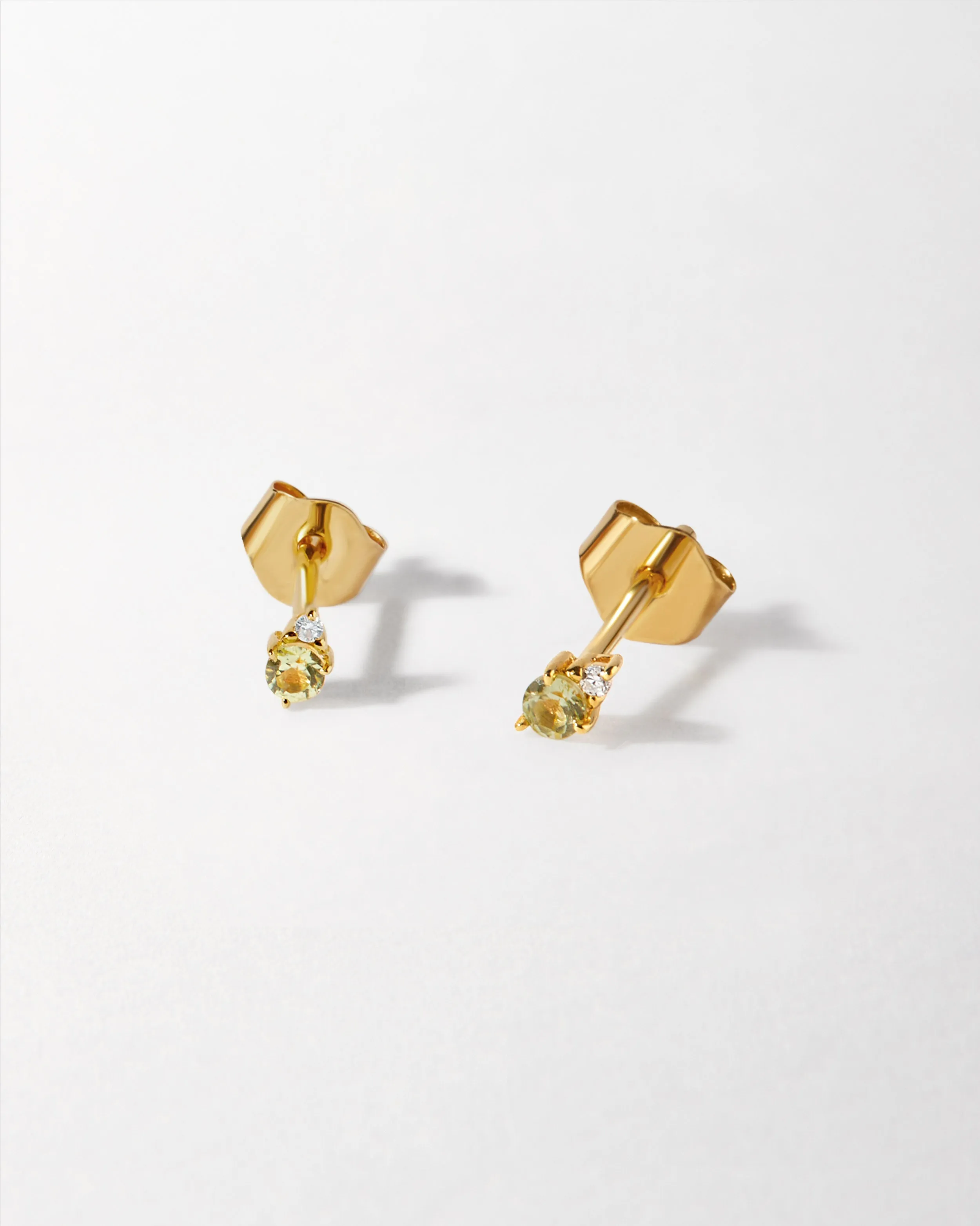 Birthstone Diamond Stud Earrings