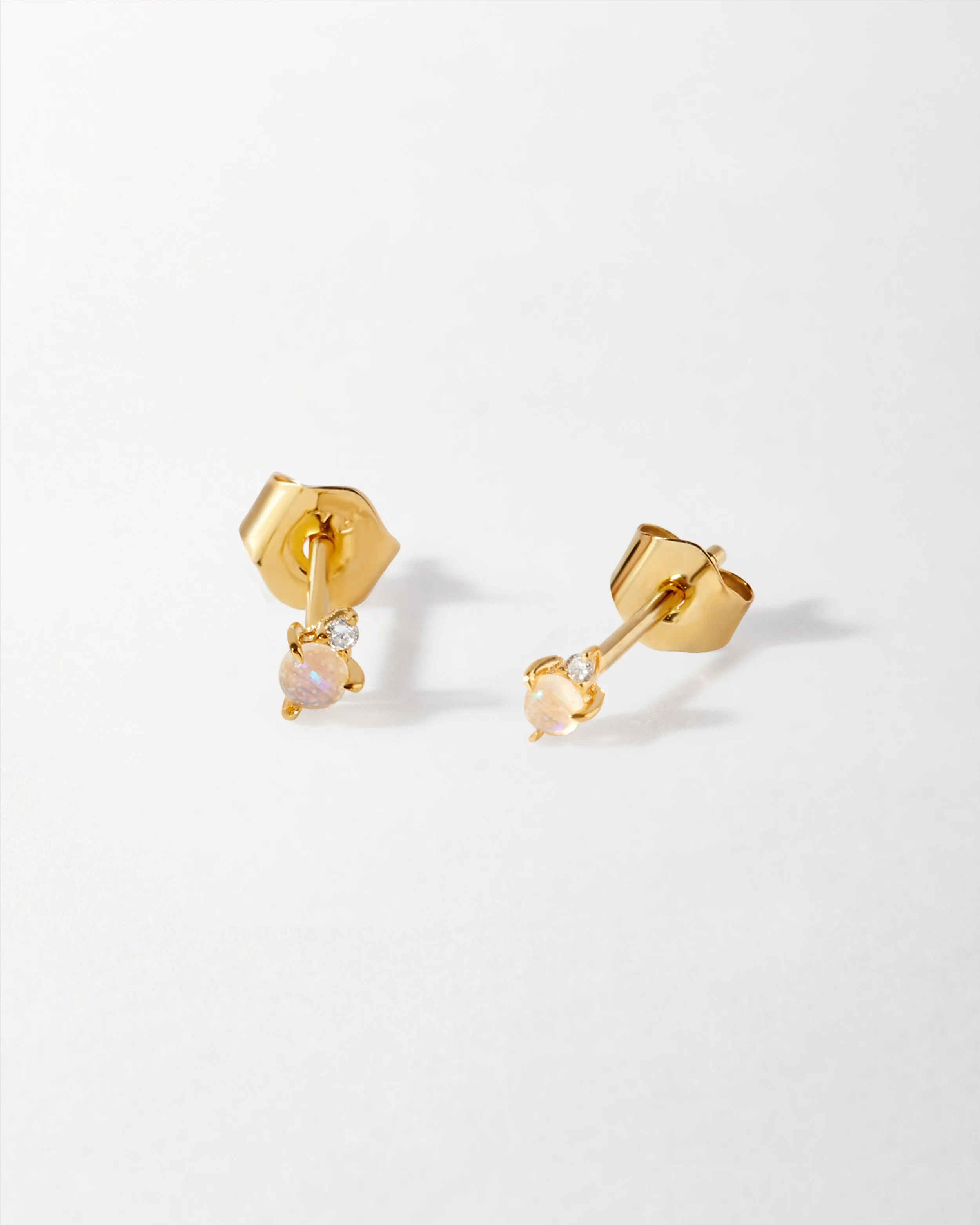 Birthstone Diamond Stud Earrings