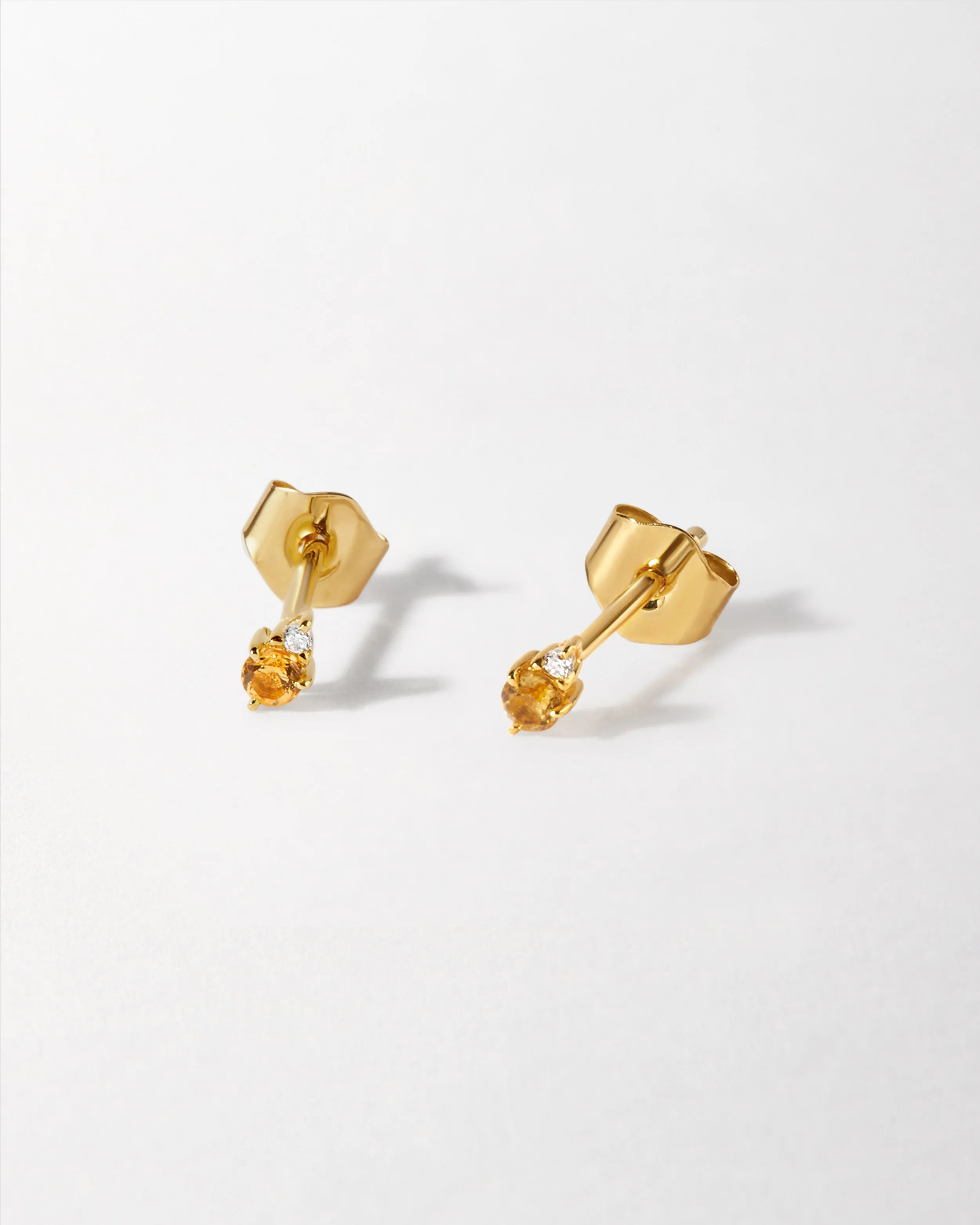 Birthstone Diamond Stud Earrings