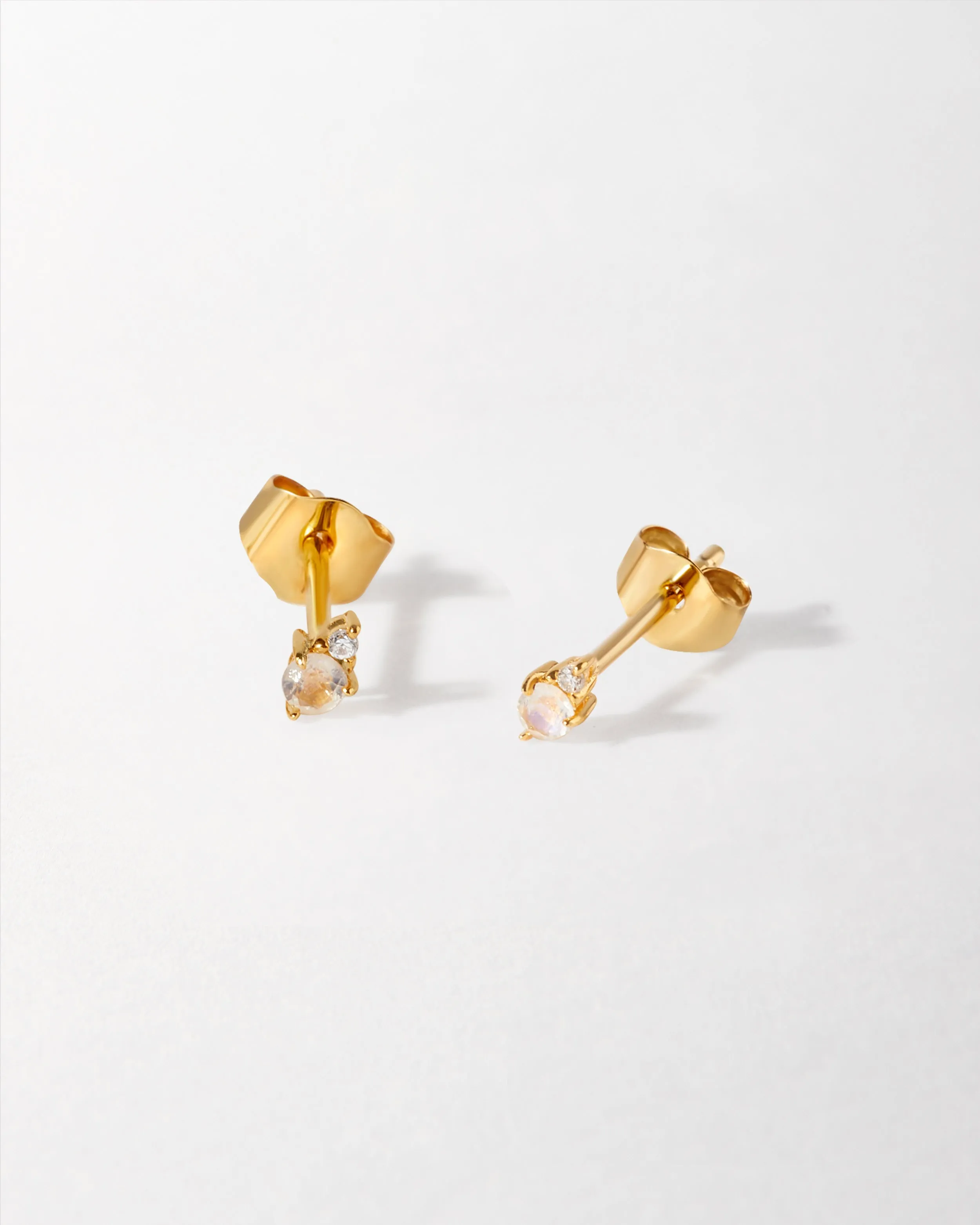 Birthstone Diamond Stud Earrings