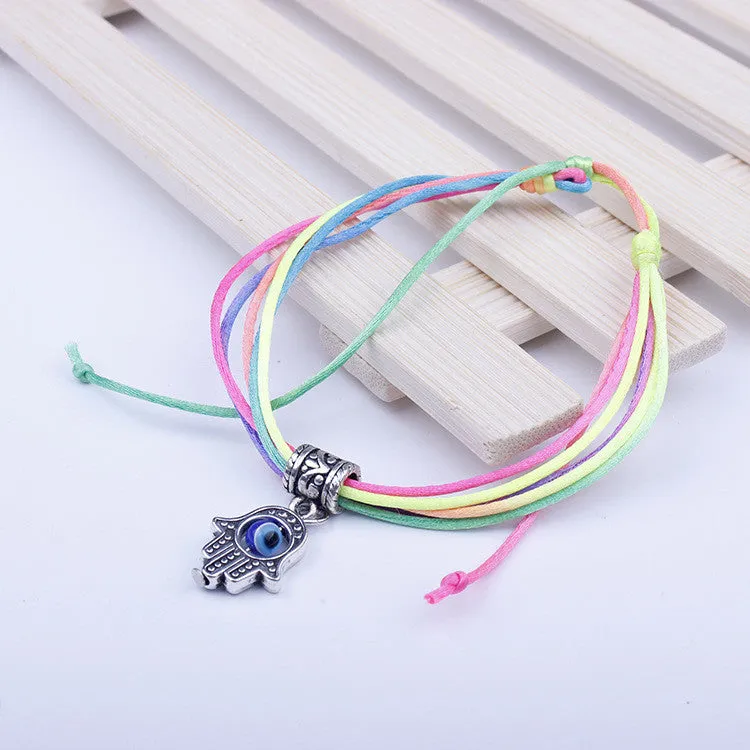 Blue Eyes Color Rope Hand Multilayer Woven Bracelet