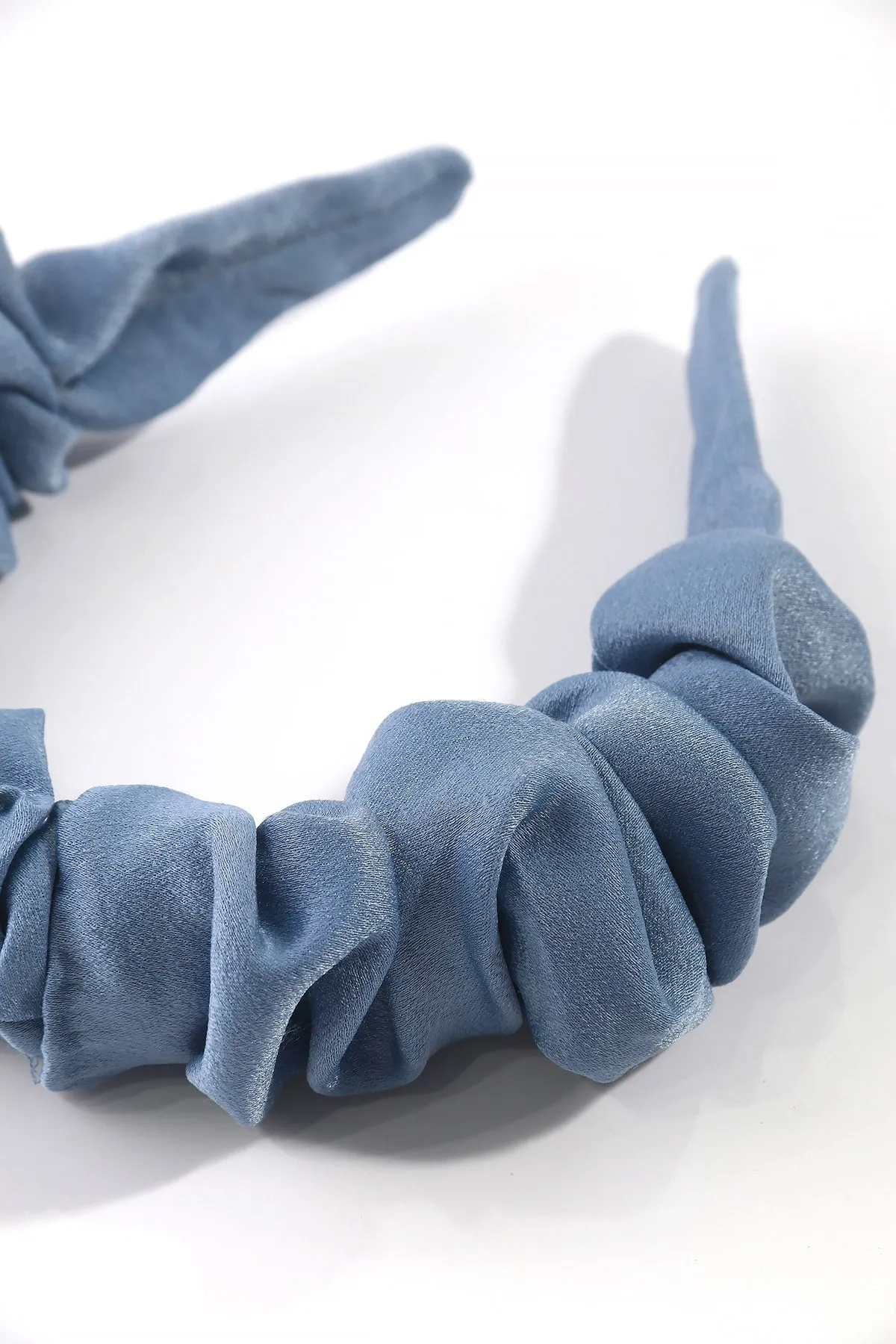 Blue Ruched Fabric Hairband