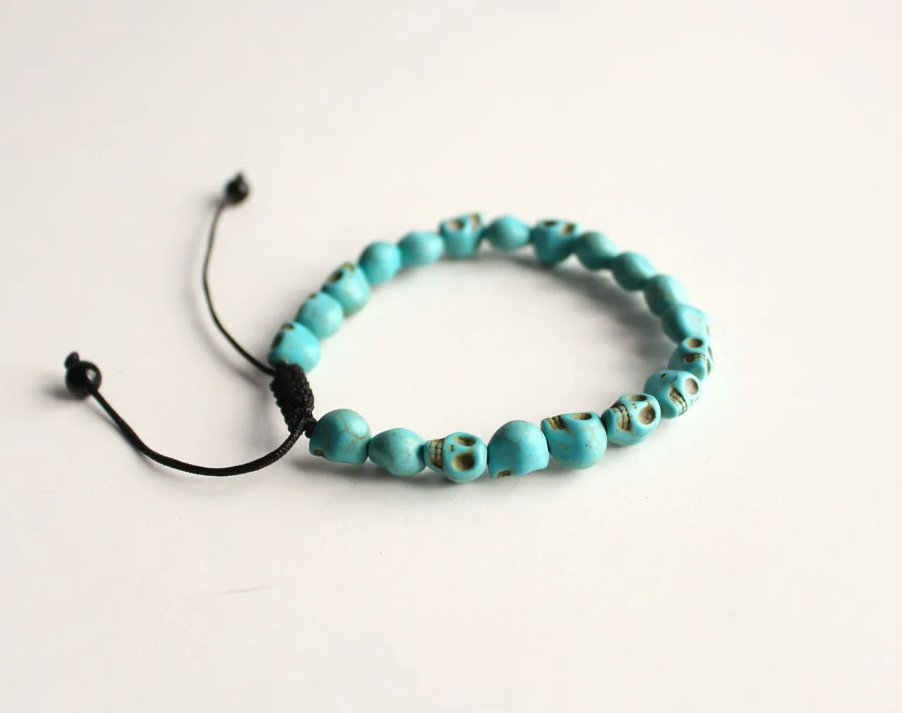 Bohemian Skull Beads Wrist Mala