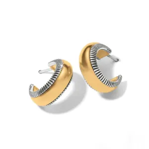 Brighton Interlok Noir Golden Hoop Earrings