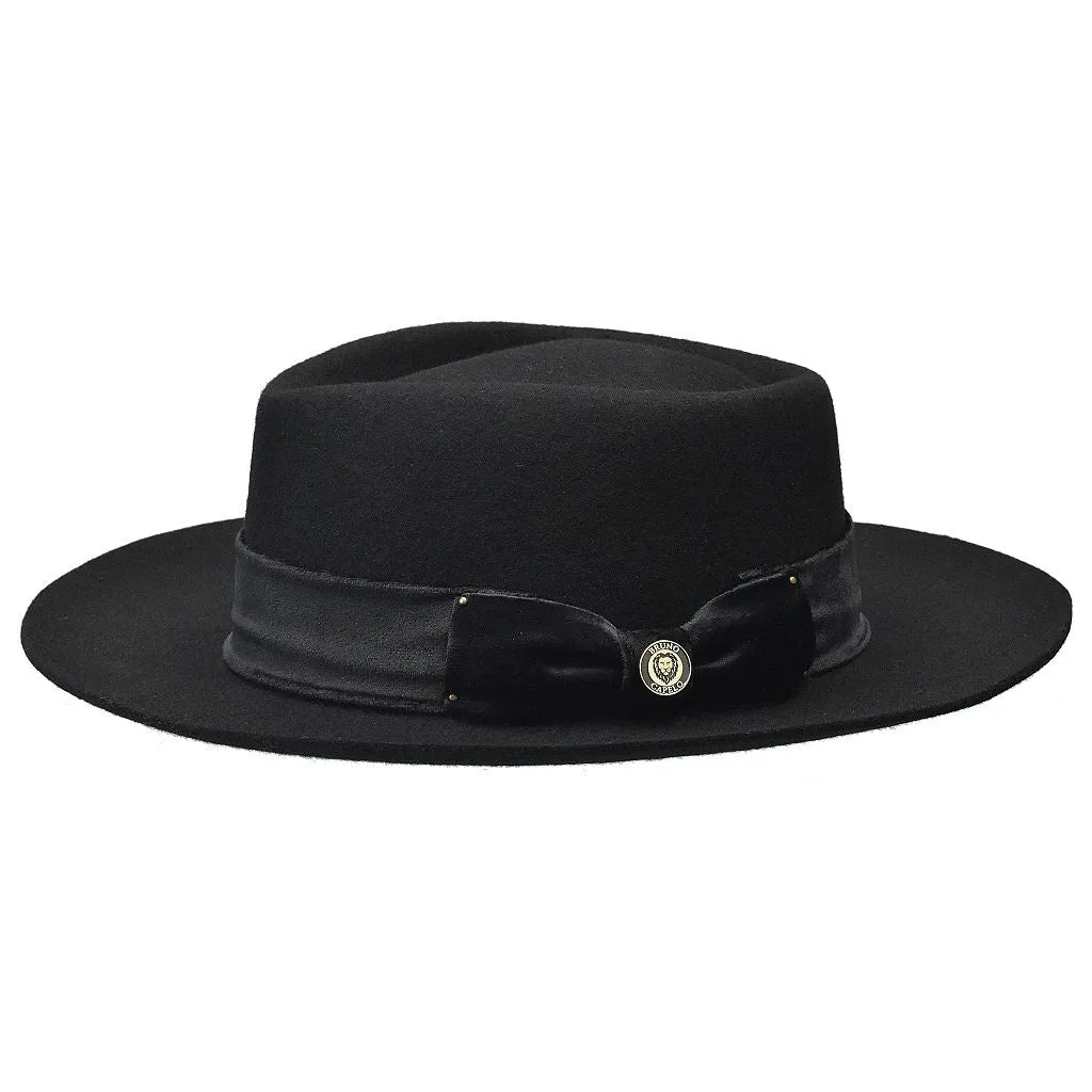 Bruno Capelo Ricardo Wide Brim Wool Diamond Crown Fedora