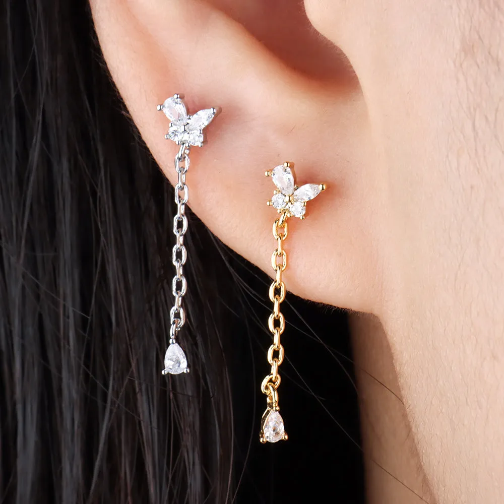 Butterfly Chain Earring