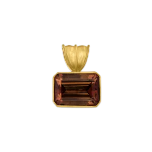 Claret Tourmaline Baby Block Pendant