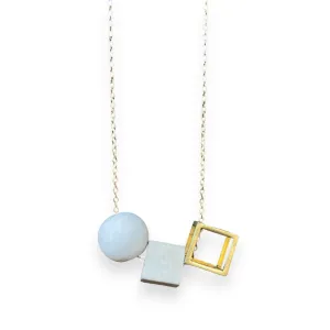 Concrete Geometric Cube Necklace