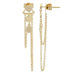 Dangle Chains Drop Earrings