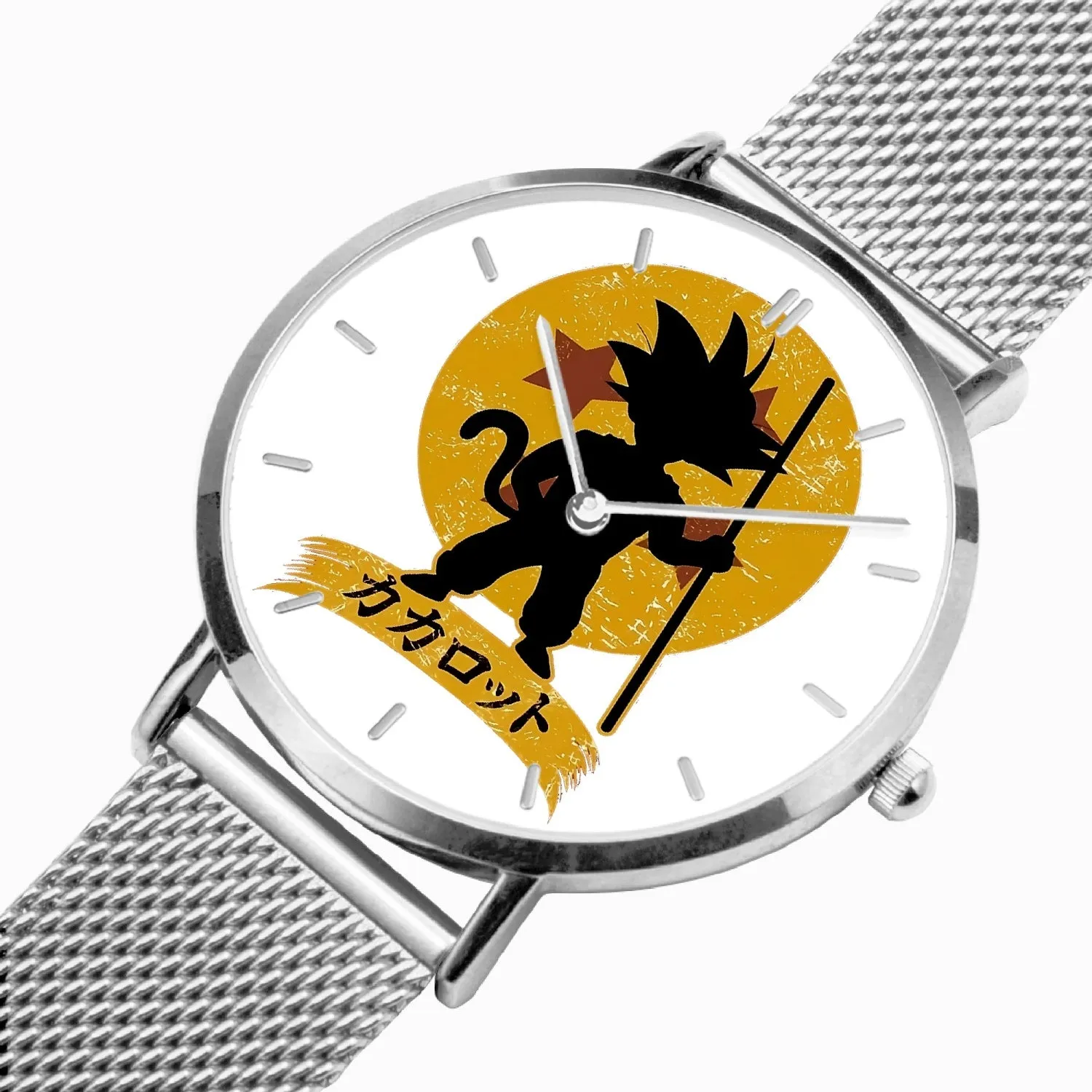 DBZ-Store Cute Kid Goku Shadow Logo White Watch