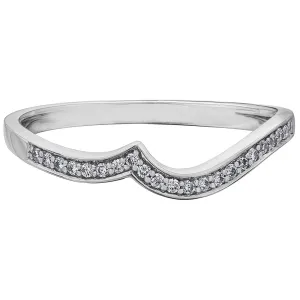 Diamond and White Gold Wave Band