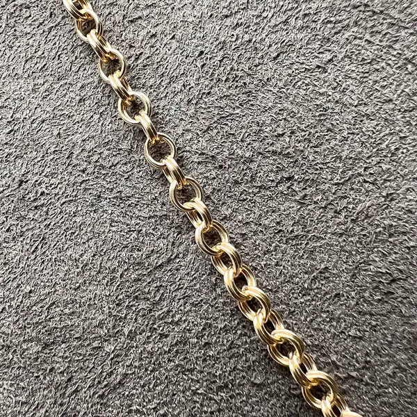 Double Link Gold Cable Chain