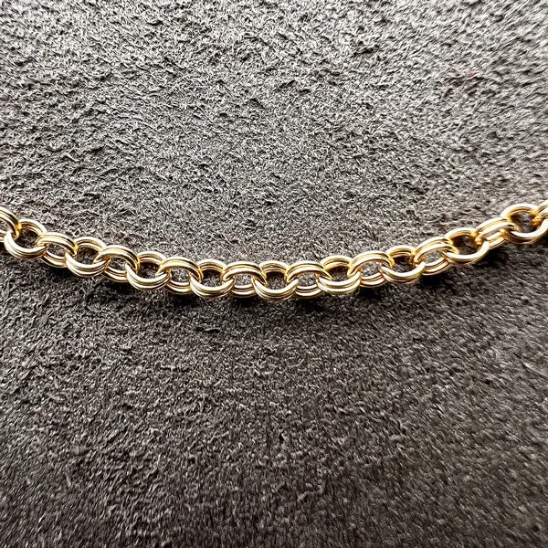 Double Link Gold Cable Chain