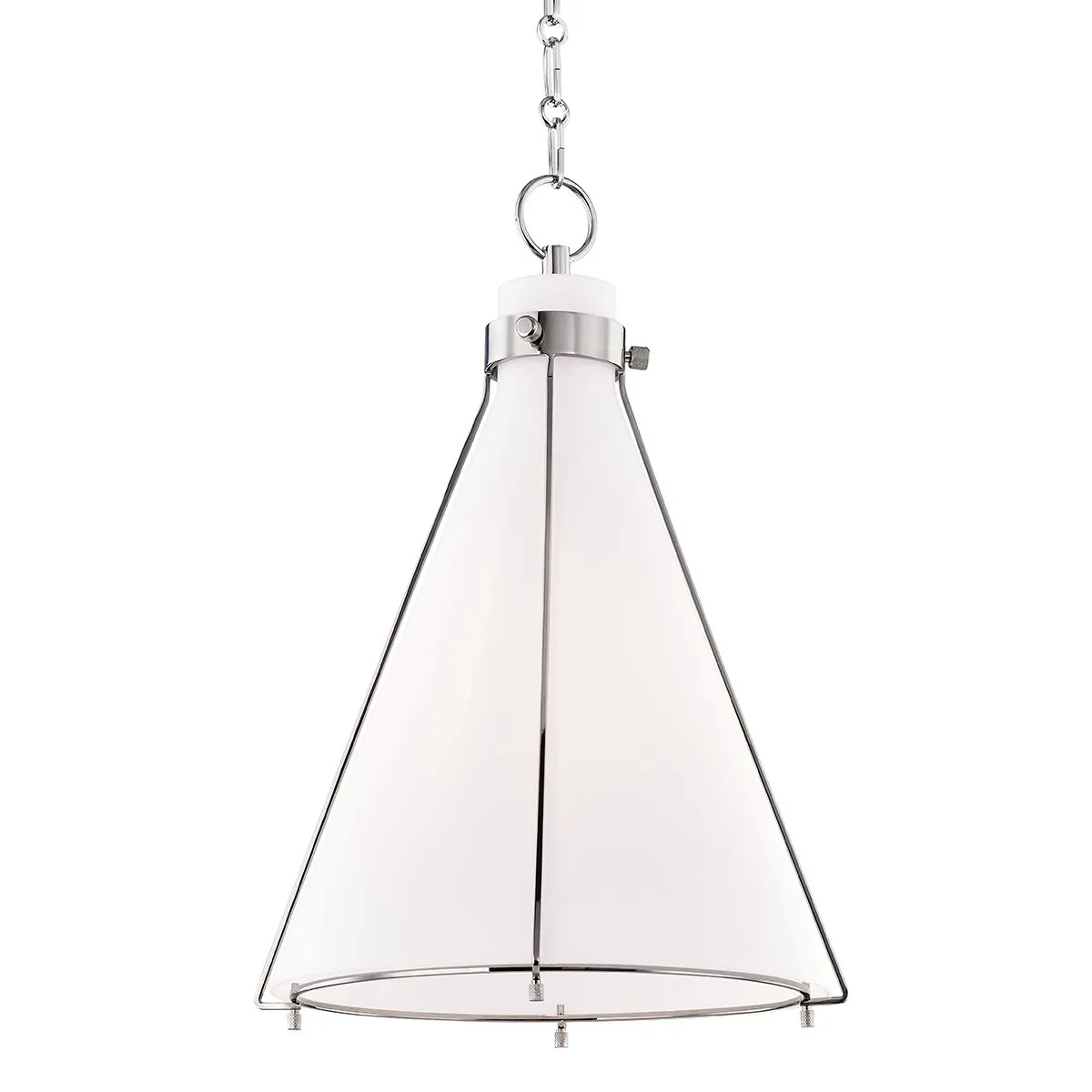 Eldridge 16 in. Pendant Light Polished Nickel Finish