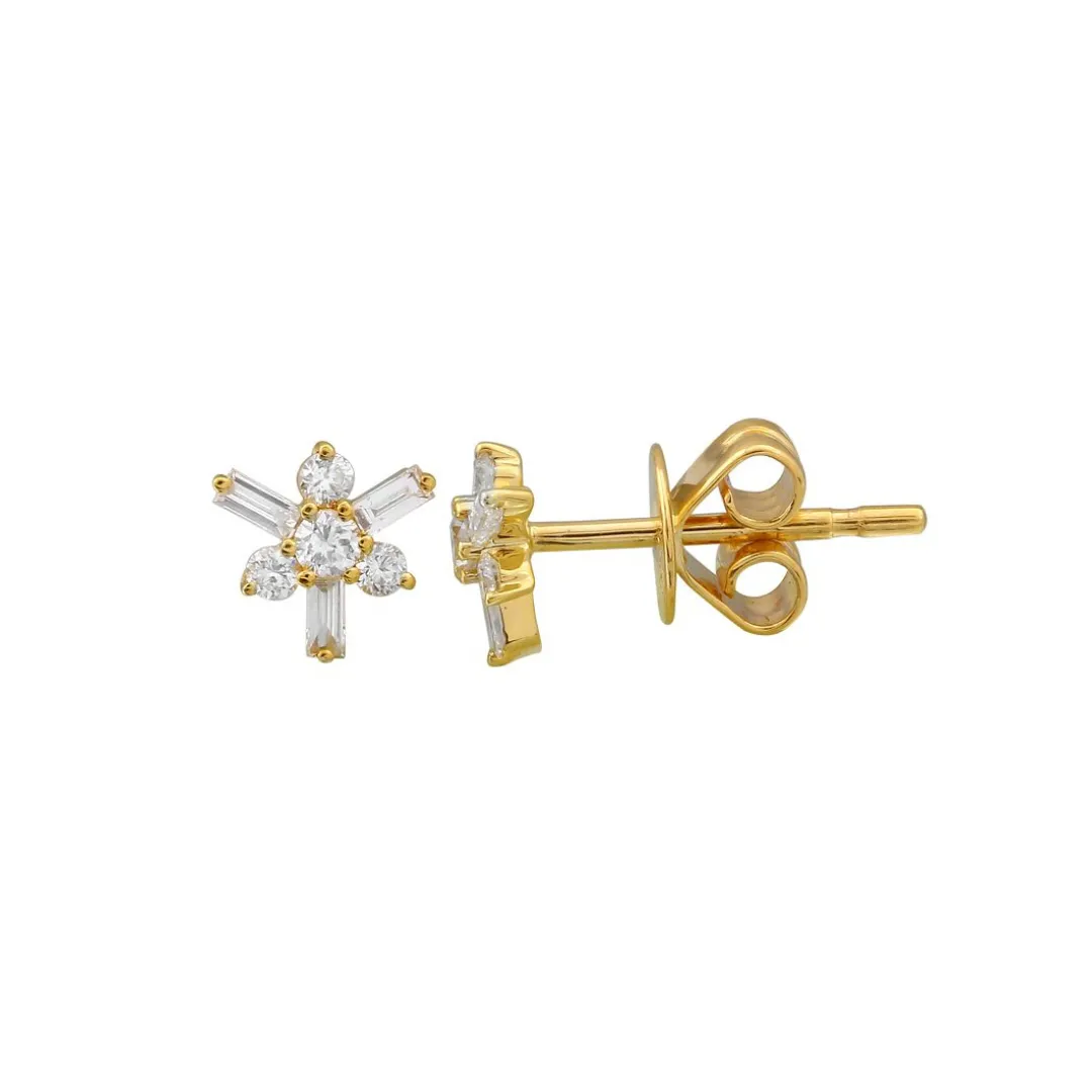 EVELYN BAGUETTE DIAMOND STUDS