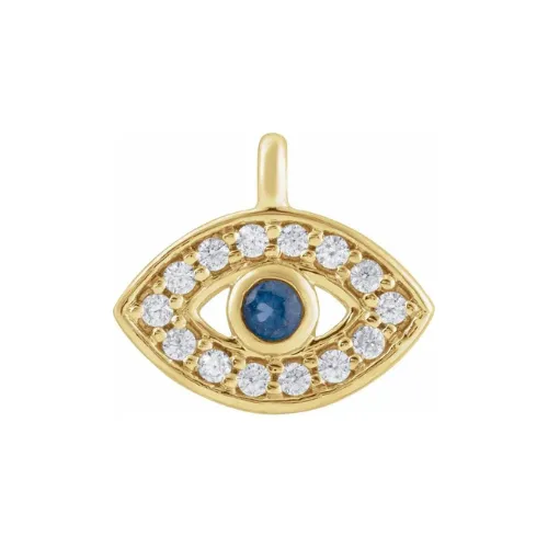 Evil Eye Charm | Diamond | 14k Yellow Gold