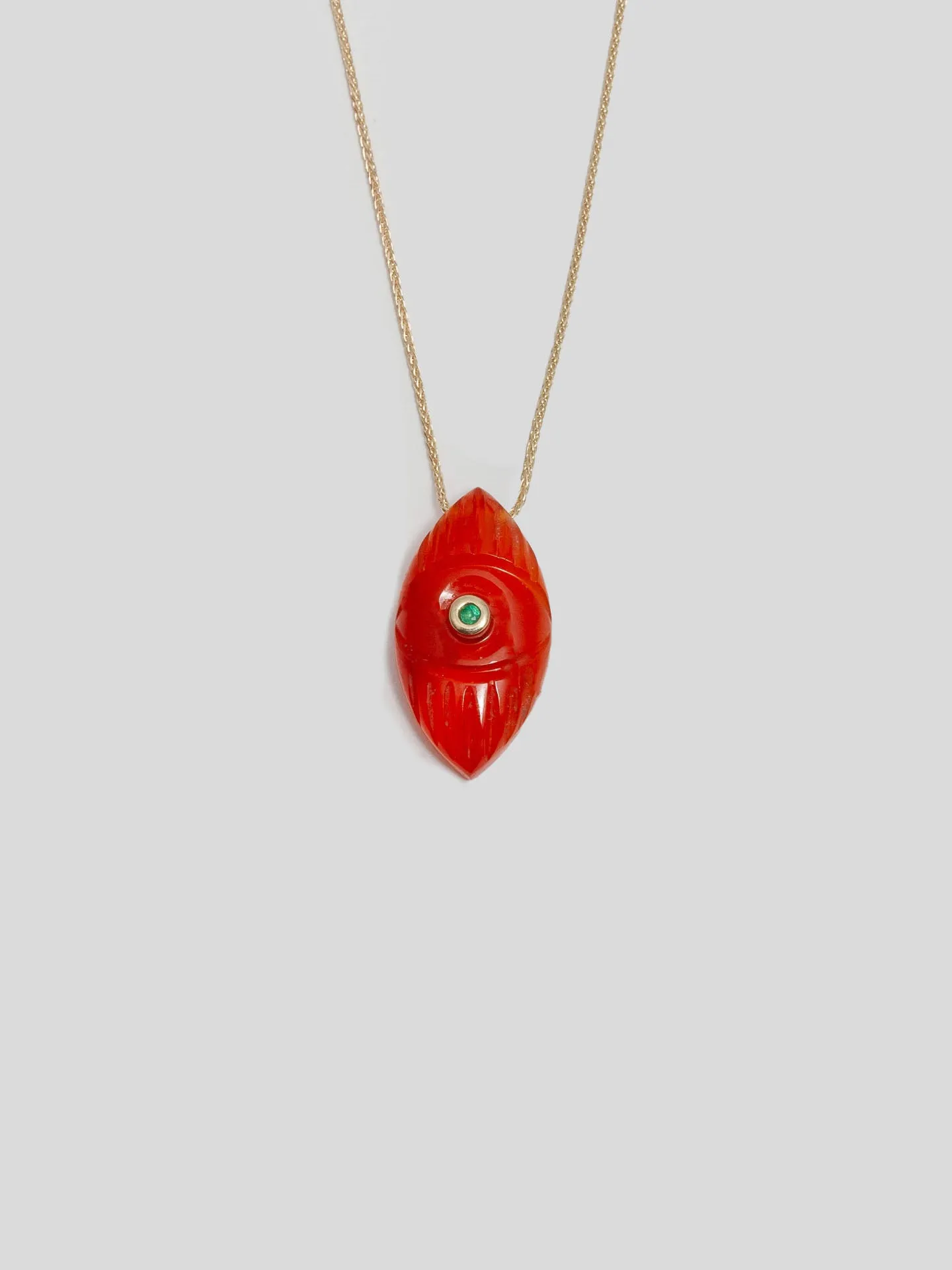 Evil Eye Vermilion Necklace