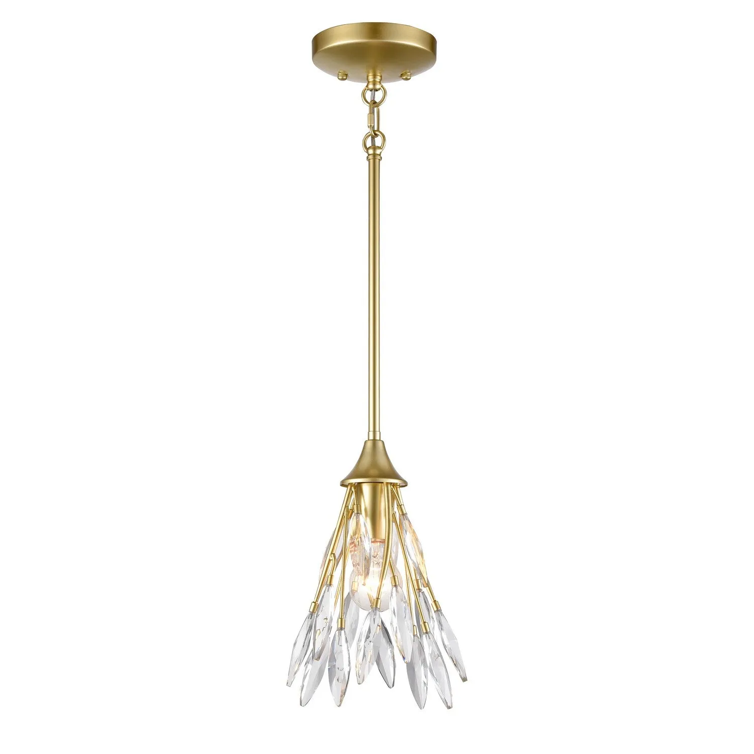 Flora Grace 1-Light Mini Pendant in Champagne Gold