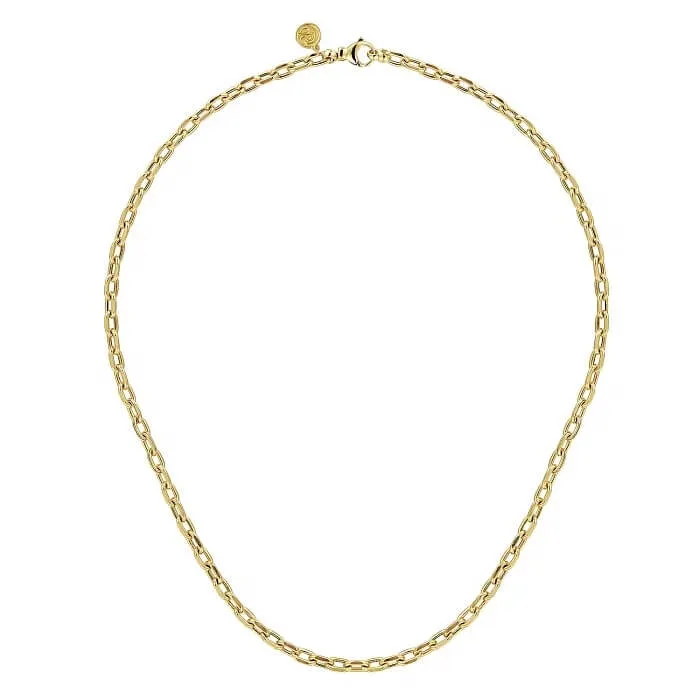 Gabriel & Co. 14K Yellow Gold Link Hollow Chain Necklace NK7211H-17Y4JJJ