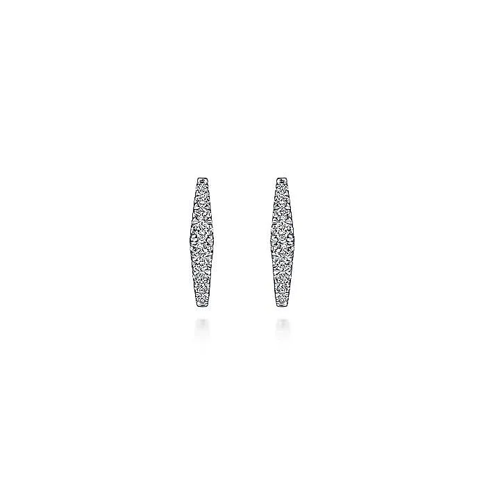 Gabriel & Co. White Gold Diamond Huggie Earrings