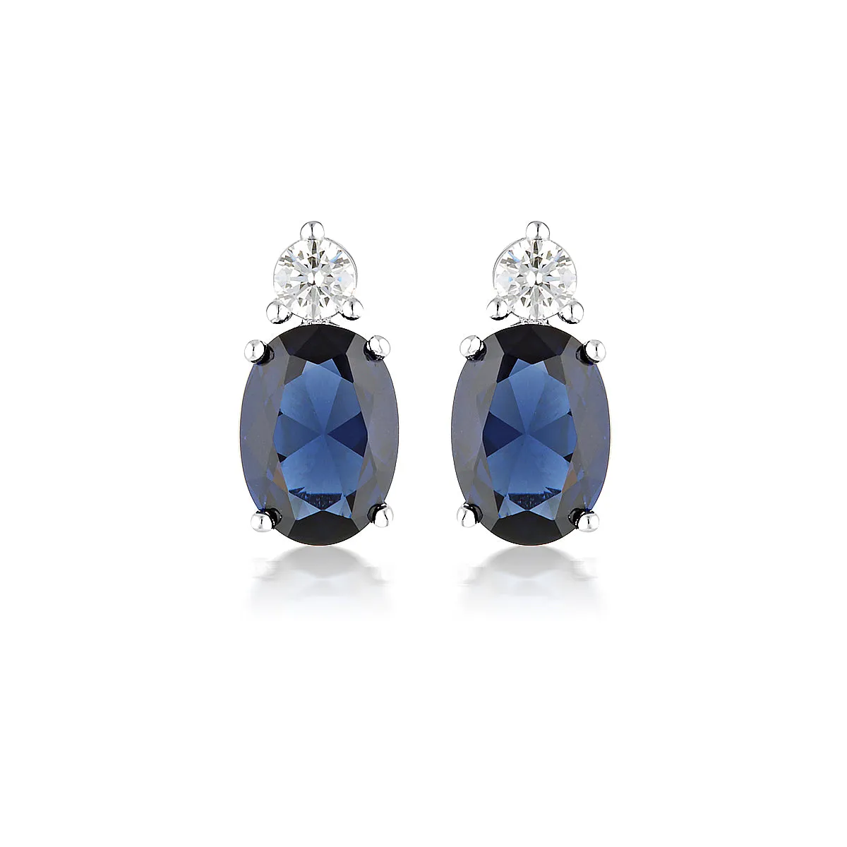 GEORGINI AURORA AUSTRALIS EARRINGS SILVER/SAPPHIRE