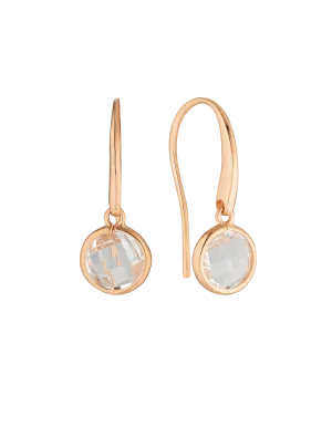 Georgini Lucent Small Hook Earrings - Rose Gold